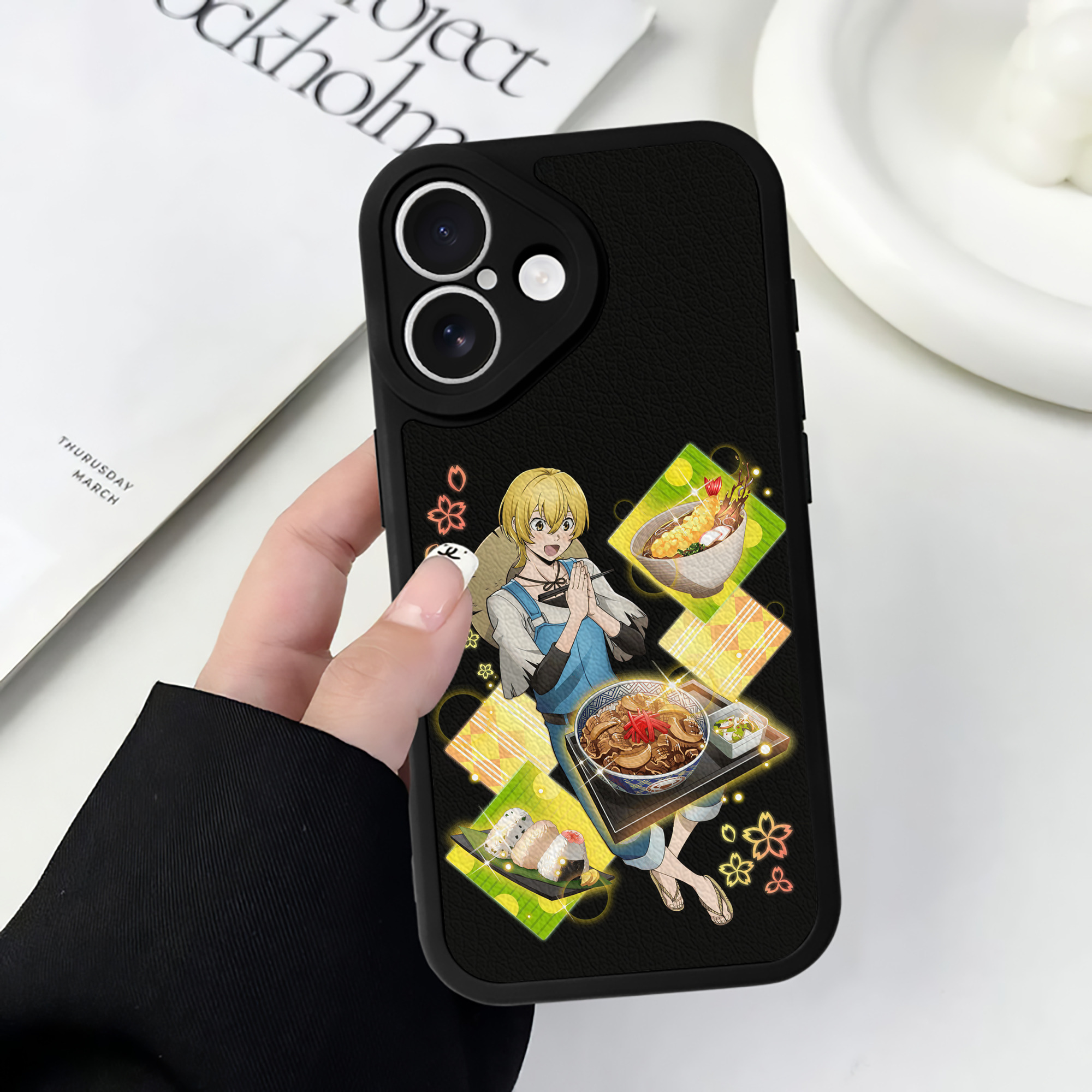 （画像用） 文豪ストレイドッグス Bungo Stray Dogs 【iPhone 16シリーズ対応】シリコンスマホケース（レザー調） 材質：シリコン